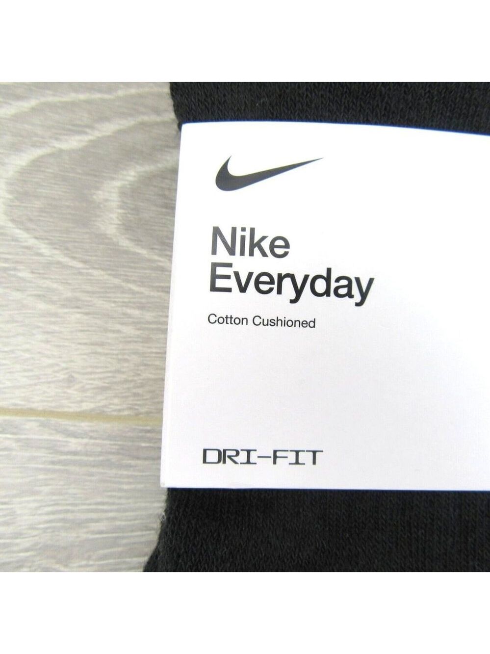 Nike Everyday Cushioned Low Socks Black 6 Pack Women's 6-10 / Youth 5Y-7Y NEW - Picture 3 of 9